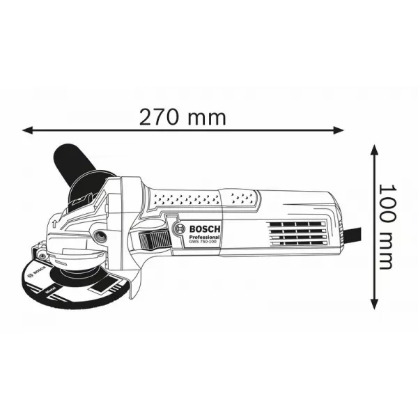 Úhlová bruska Bosch GWS 750 Professional 115mm 0601394000
