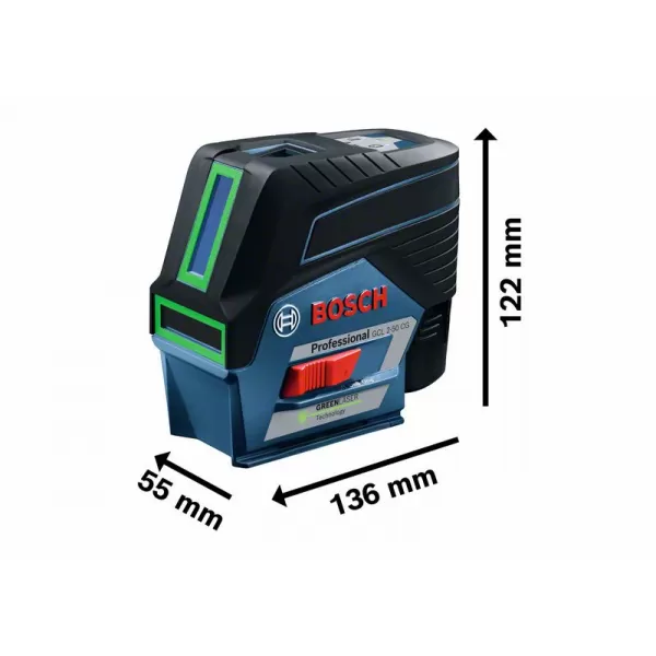 Laser křížový Bosch GCL 2-50 CG+RM2 Professional +12VBat+L-boxx136 0601066H00