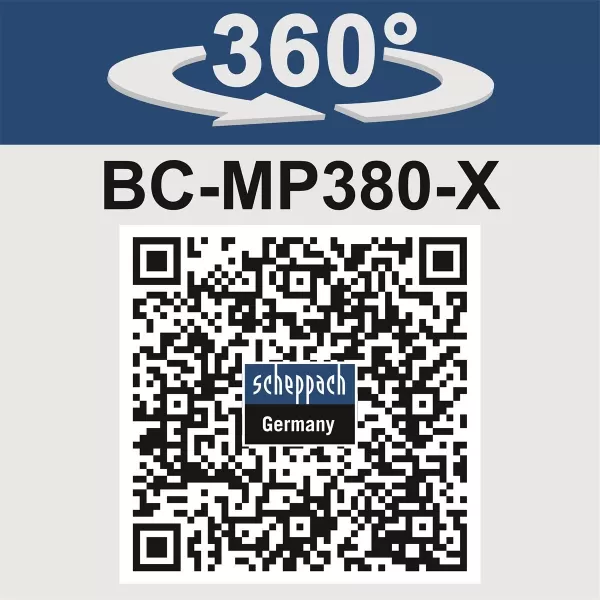 Aku sekačka Scheppach BC-MP380-X-SET XL2 - 2x 20 V IXES 4v1 s bezuhlíkovým motorem + 2x 4Ah baterie + nabíječ