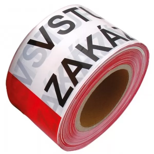 Páska výstražná 8cm/250m s potiském ZÁKAZ VSTUPU