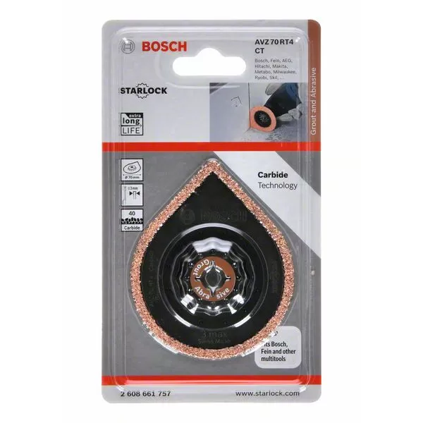 Odstraňovač malty Bosch s tvrdokovovými zrny RIFF AVZ 70 RT4 Grout+Abrasive