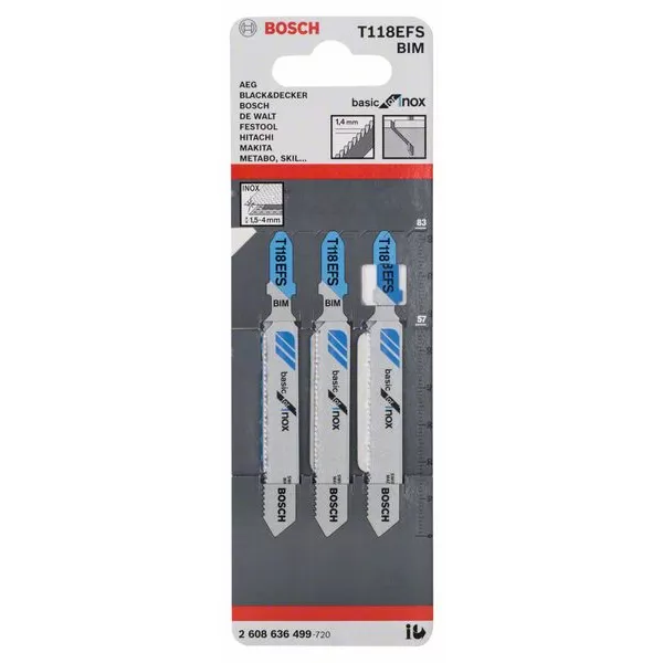 Pilový plátek do kmitací pilky T 118 EFS - Basic for Inox