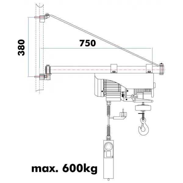 Otočné rameno pro ESZ Holzmann SA600750