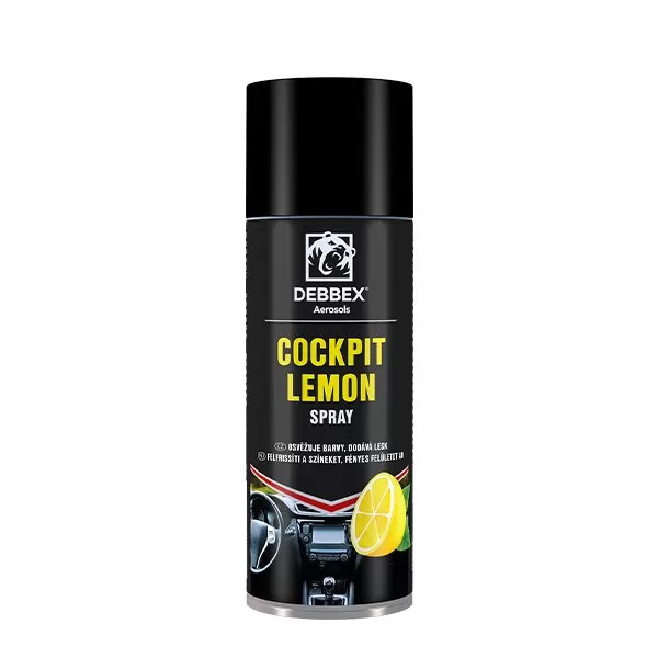 Cockpit spray 400 ml, citrón aerosolový sprej Debbex