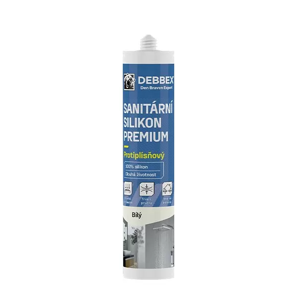 Sanitární silikon PREMIUM 280 ml kartuše bílá Debbex