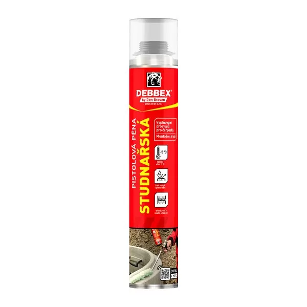 Studnařská pěna 500 ml trubičková dóza světle žlutá Debbex
