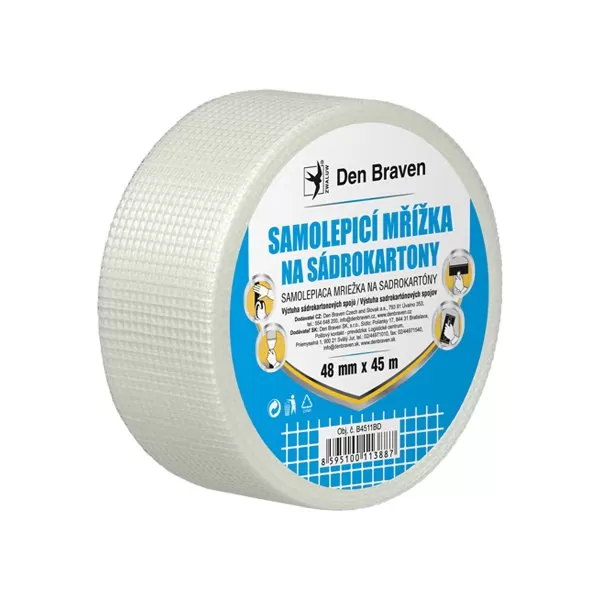 Samolepicí mřížka na sádrokartony 48 mm, délka 90 m 90 m bílá Debbex