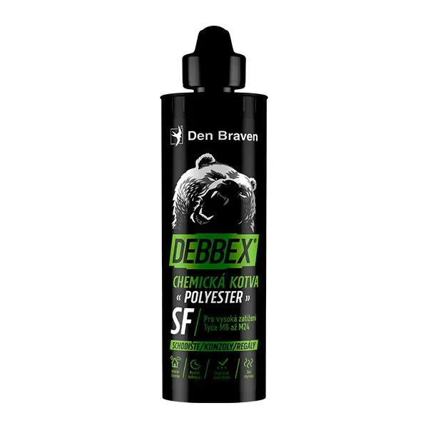 Chemická kotva bez styrenu POLYESTER SF 380 ml kartuše Debbex