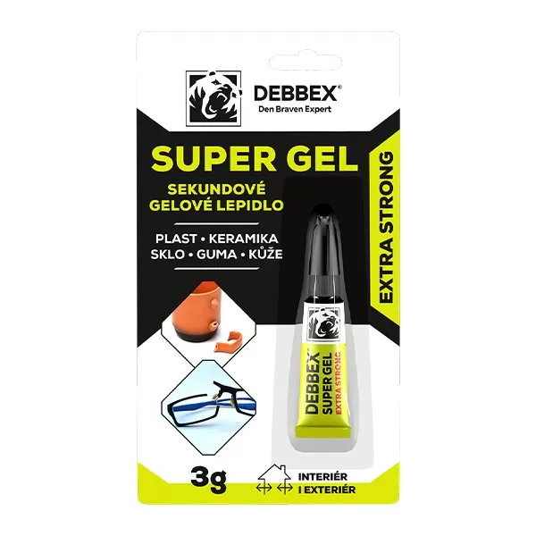 Sekundové gelové lepidlo SUPER GEL 3 g tubička transparentní Debbex