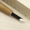 Japonské řezbářské mini-dláto MIKISYO Power Grip se šikmou čepelí - 6 mm