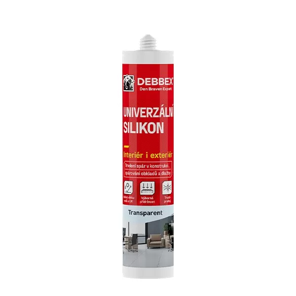 Univerzální silikon 280 ml kartuše transparentní Debbex