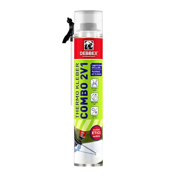 THERMO KLEBER COMBO 2v1 750 ml pistolová dóza žlutá Debbex