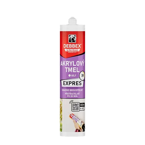 Akrylový tmel EXPRES 280 ml kartuše bílá Debbex