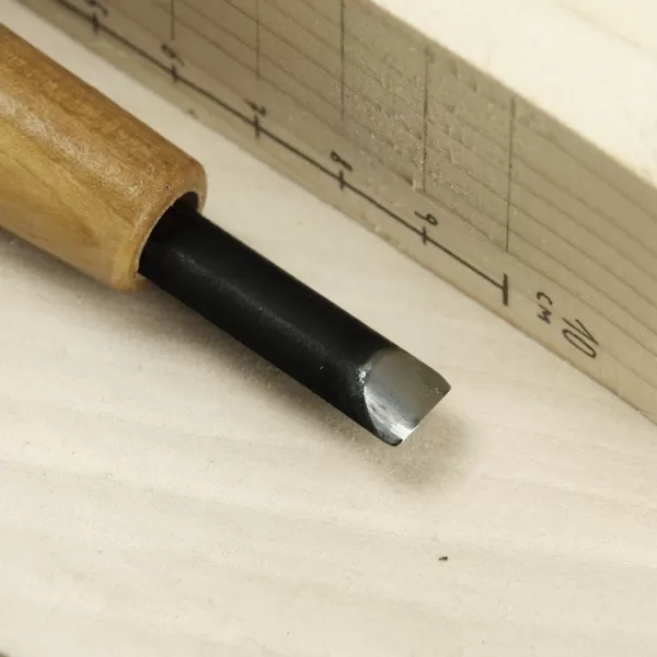 Japonské řezbářské mini-dláto MIKISYO Power Grip s hlubší U čepelí - 9 mm