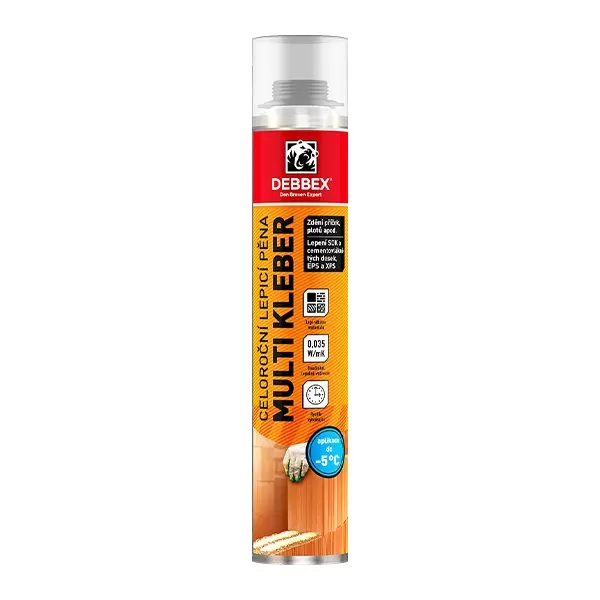 MULTI KLEBER 750 ml pistolová dóza žlutá Debbex