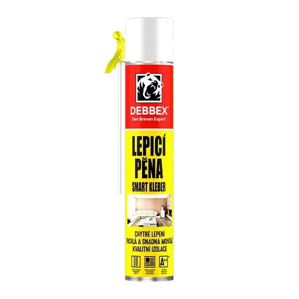Lepicí pěna SMART KLEBER 750 ml trubičková dóza žlutá Debbex