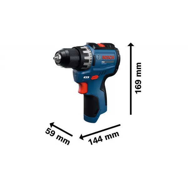 Aku vrtačka Bosch GSR 12V-31 Professional 06019S6005, taška, 1x2,0Ah, 1x3,0Ah, 39xbit