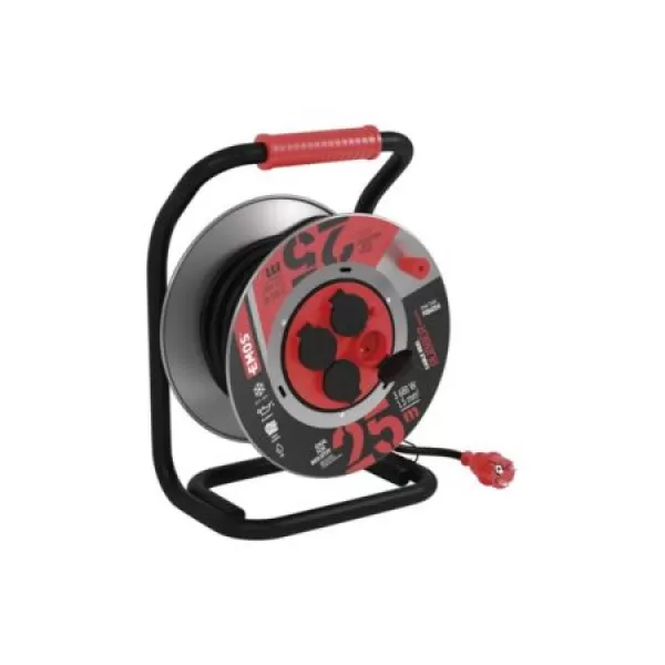 Prodlužovák bubnový 25m 230V 1,5mm Guma EMOS P084254