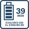 Sada 2ks akumulátorů Bosch EXBA 18V-80 EXPERT