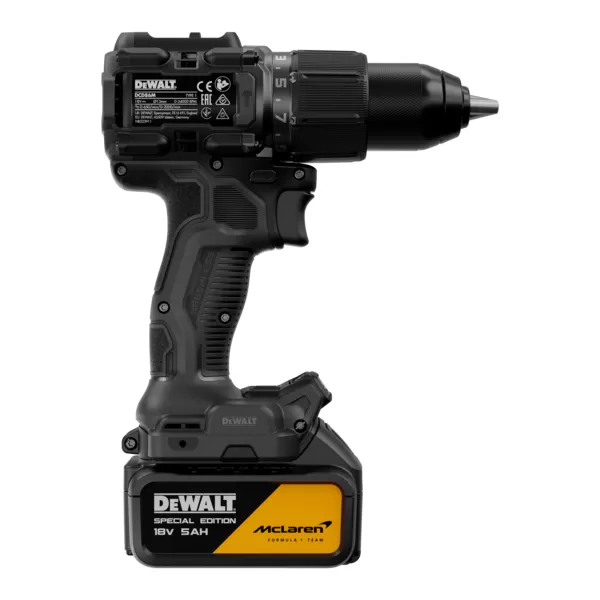 Aku příklepová vrtačka DeWALT DCD86MP2KT McLaren 2 x 5.0 ah + 32dílná sada bitů dt70901t + svinovací