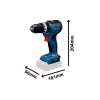 Aku vrtačka s příklepem Bosch GSB 18V-52 Professional, 2x2,0Ah, L-Case 136 06019S0123