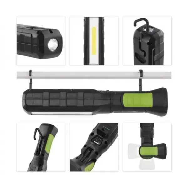 Nabíjecí svítilna EMOS P4544, 800 lm, 2000 mAh, COB LED+LED