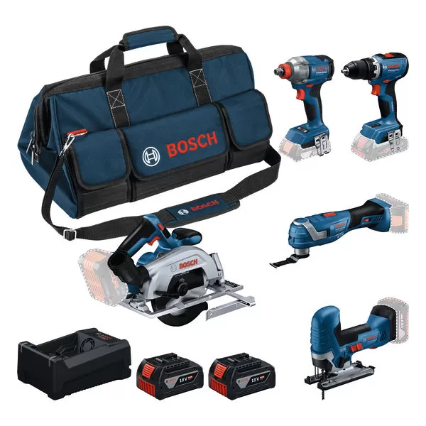 Sada aku nářadí Bosch GSR 18V-65 + GDX 18V-285 + GKS 18V-57-2 + GOP 18V-34 + GST 18V-125 S Professio