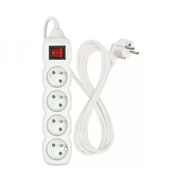Kabel prodlužovací 4 zásuvky 10m EMOS P1410 s vypánačem PVC, 230V 1 mm2