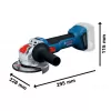 Aku úhlová bruska Bosch GWX 18V-8 (X-LOCK ) Professional 2 x aku 4,0Ah 06019N9102