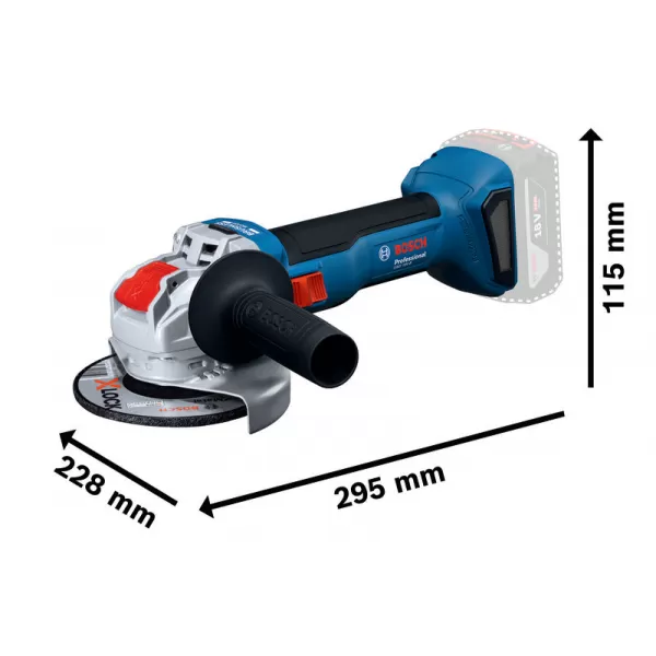 Aku úhlová bruska Bosch GWX 18V-8 (X-LOCK ) Professional 2 x aku 4,0Ah 06019N9102