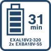 Startovací set 2x EXBA 18V-55, GAL 12V/18V-80 Bosch EXPERT