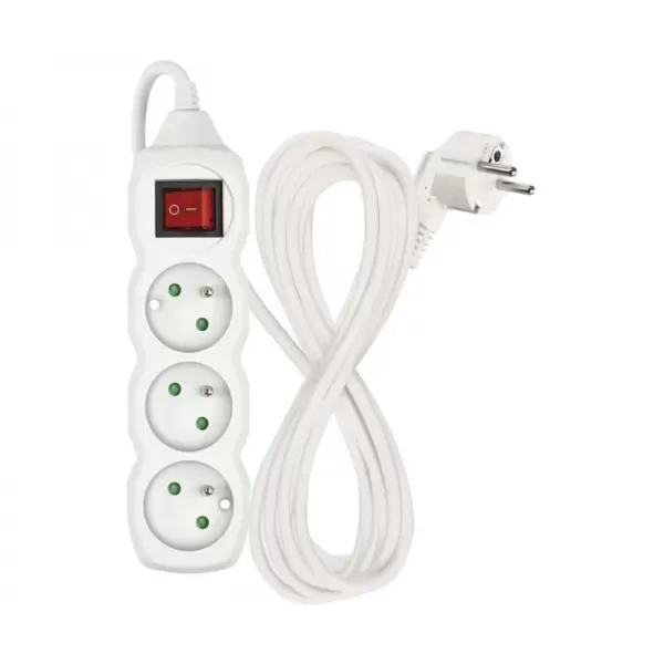 Kabel prodlužovací 3 zásuvky 7m EMOS P1317 s vypánačem PVC, 230V 1 mm2