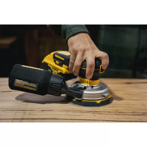 Aku excentrická bruska DeWALT DCW230NT, 150 mm, bez akumulátorů, TSTAK