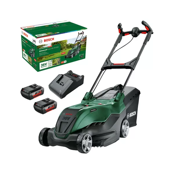 Aku rotační sekačka Bosch AdvancedlRotak 36V-40-650, 2 × aku 36V/2.0Ah