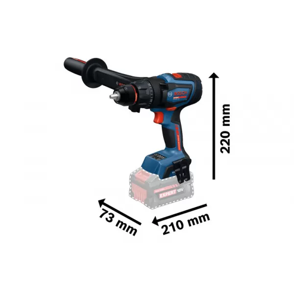 Aku vrtačka s příklepem Bosch EXSB18V-150 EXPERT, 2 x aku 8,0Ah, L-Boxx
