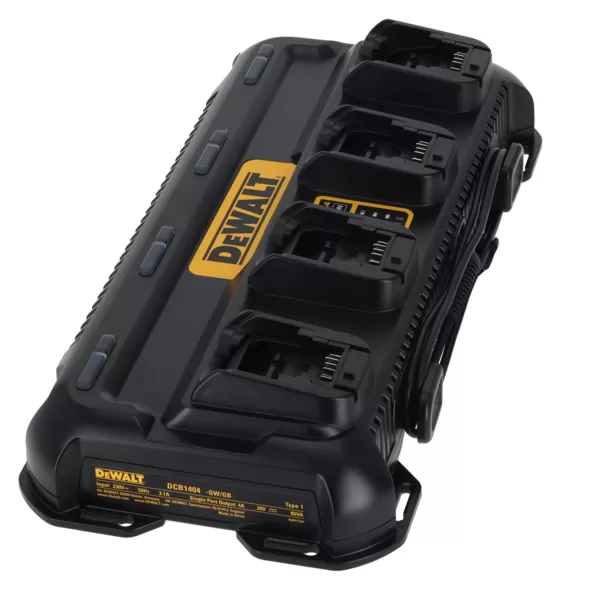 Nabíječka DeWalt DCB1404 se 4 porty, nabíjecí proud 4 Ah