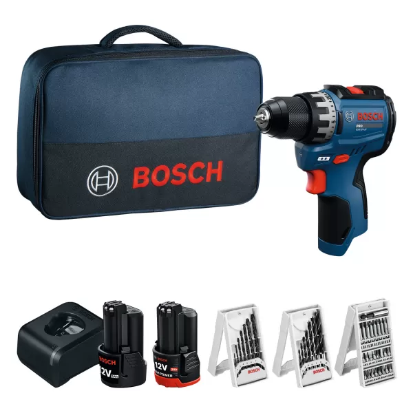 Aku vrtačka Bosch GSR 12V-31 Professional 06019S6005, taška, 1x2,0Ah, 1x3,0Ah, 39xbit