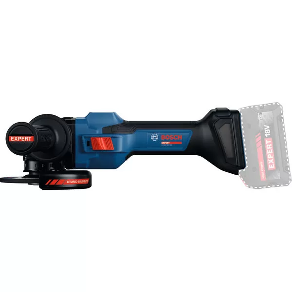 Aku úhlová bruska Bosch EXWS18V-15S EXPERT, 2 x aku 8,0Ah, L-Boxx, matice