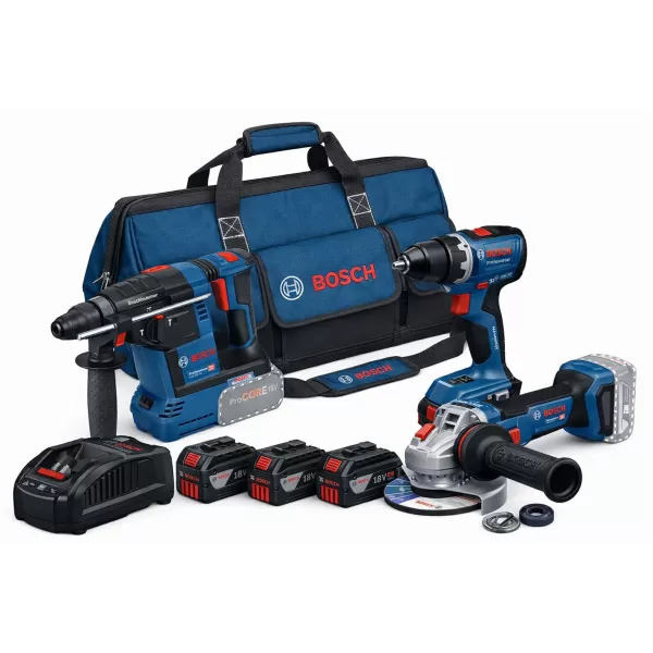 Sada aku nářadí Bosch GSB 18V-65 + GBH 18V-22 + GWS 18V-11 Professional