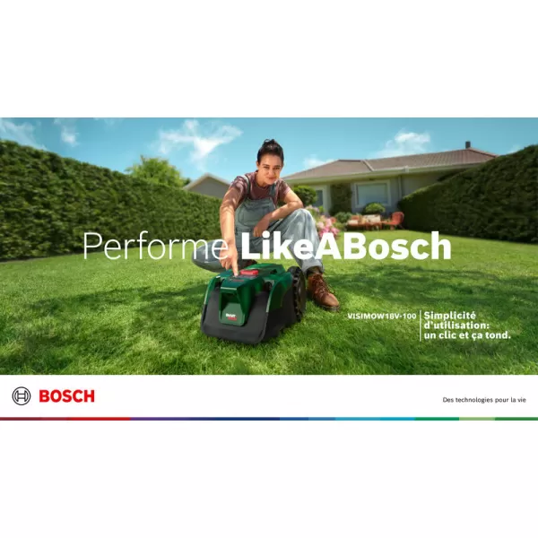 Robotická sekačka na trávu Bosch VISIMOW 18V-100, 06018E1000, 1x4,0Ah