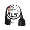 Prodlužovací kabel 1,5 m EMOS PC0111 černý / 1 zásuvka / PVC / 1 mm2