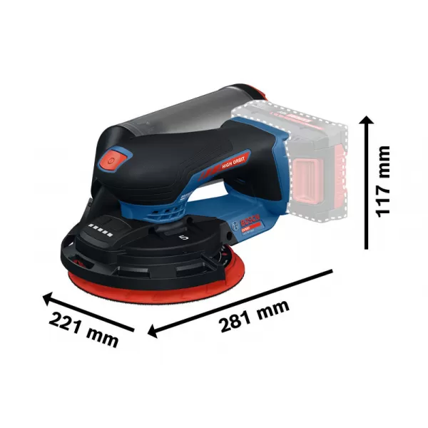 Aku excentrická bruska Bosch EXEX18V-150-5 EXPERT, L-Boxx