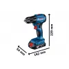 Aku sada nářadí Bosch GDR 18V-215 + Bosch GSR 185-LI