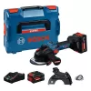 Aku úhlová bruska Bosch EXWS18V-15S EXPERT, 2 x aku 8,0Ah, L-Boxx, matice