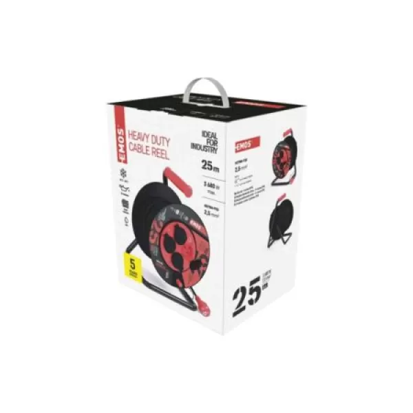 Prodlužovák bubnový 25m 4x230V GUMA 2,5mm EMOS P084253