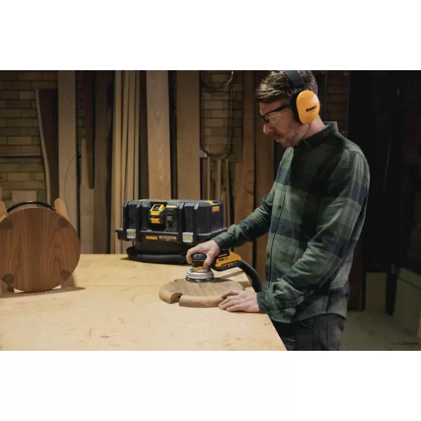 Aku excentrická bruska DeWALT DCW211NT, 125 mm, bez akumulátorů, v kufru