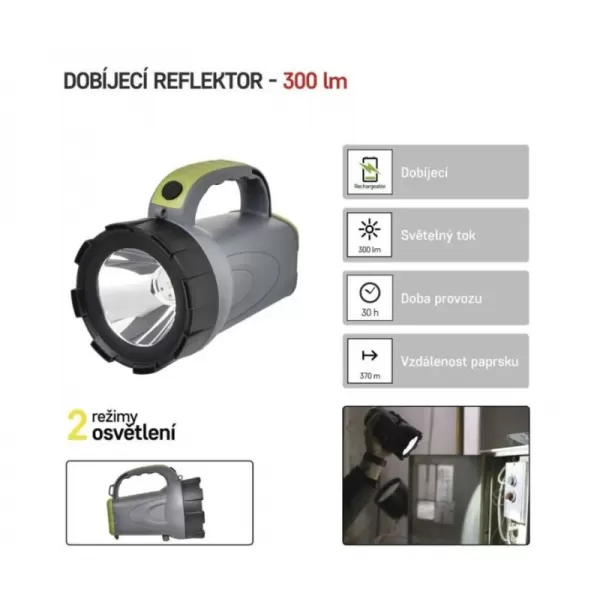 Nabíjecí svítilna EMOS P4538, 700 lm, 1200 mAh, SMD LED+LED