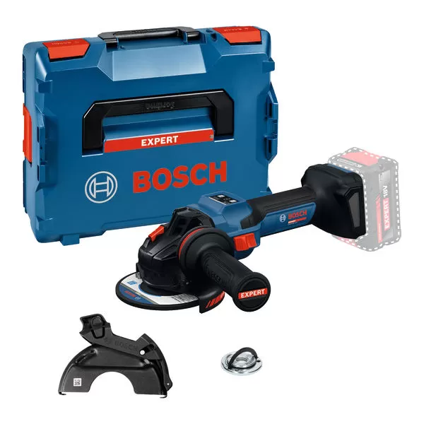 Aku úhlová bruska Bosch EXWS18V-15S EXPERT + L-Boxx, rychlo matice