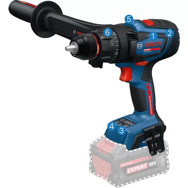 Aku vrtačka s příklepem Bosch EXSB18V-90 EXPERT, 3 x aku, L-Boxx