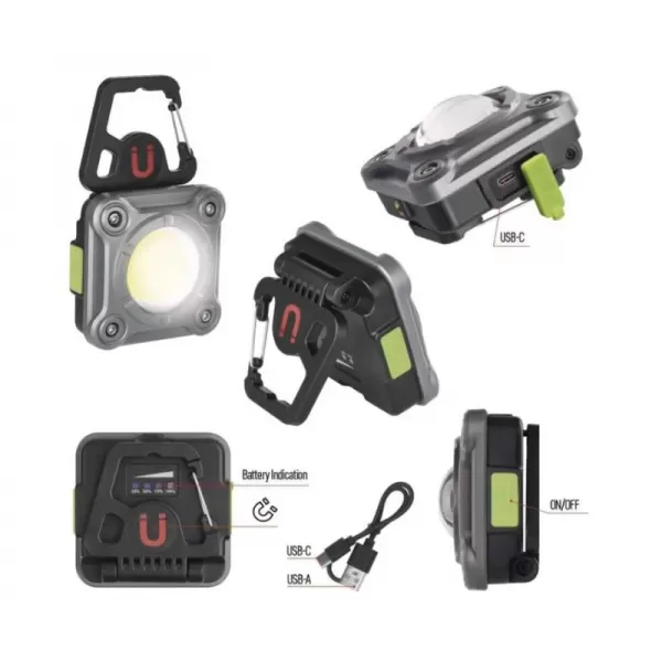 Nabíjecí svítilna EMOS P4543, 1200 lm, 2000 mAh, COB LED